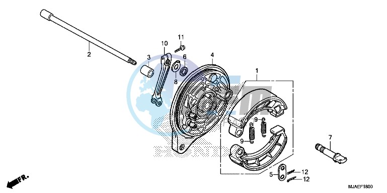 REAR BRAKE PANEL (VT750C2B/ C)