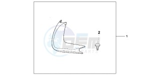 VFR1200FDD VFR1200F Dual Clutch UK - (E) drawing SIDE DEFLECTOR