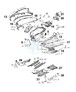 DJANGO 125 EVASION drawing COWLING