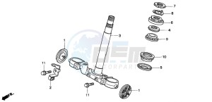 CB750F2 SEVEN FIFTY drawing STEERING STEM