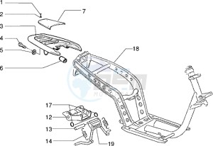 Zip 50 fast rider RST drawing Chassis - Central stand