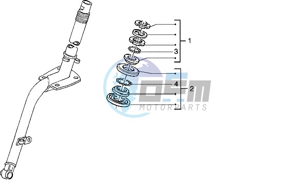 Steering bearing ball tracks