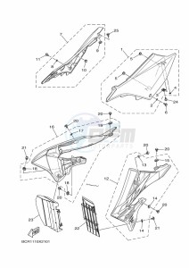 YZ250 (BCR2) drawing SIDE COVER