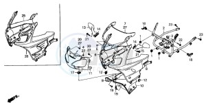 NSR125F drawing UPPER COWL