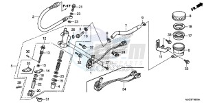 GL1800BD F6B Bagger - GL1800BD UK - (E) drawing REAR BRAKE MASTER CYLINDER