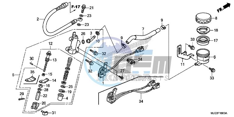 REAR BRAKE MASTER CYLINDER