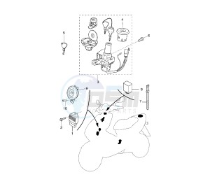 YQ AEROX 50 drawing ELECTRICAL DEVICES