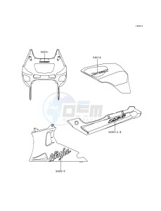 ZX 600 E [NINJA ZX-6] (E4-E6) [NINJA ZX-6] drawing DECALS-- GREEN- --- ZX600-E5_E6- -