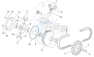 Leonardo 250-300 (eng. Minarelli) drawing Variator