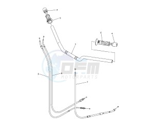 XJ6-F DIVERSION 600 drawing STEERING HANDLE AND CABLE