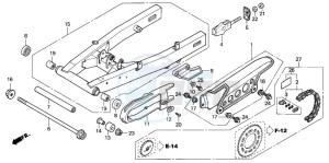 XR125L drawing SWINGARM