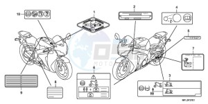 CBR1000RRA F / CMF drawing CAUTION LABEL (2)