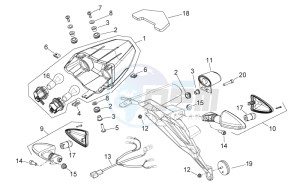 Shiver 750 GT drawing Tail light