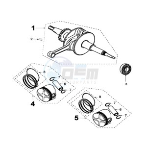 SAT125 drawing CRANKSHAFT AND ZUIGER