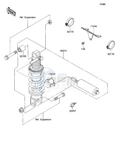 ZX 1100 C [NINJA ZX-11] (C1-C4) [NINJA ZX-11] drawing SHOCK ABSORBER