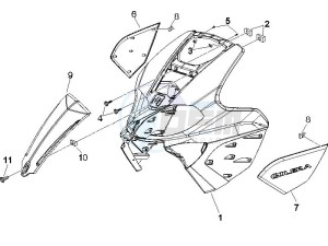 Runner 125 VX 4t Race drawing Front shield