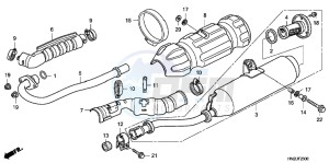 TRX500FAD TRX500FA Europe Direct - (ED) drawing EXHAUST MUFFLER