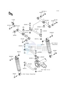 KLF 300 B [BAYOU 300] (B1-B4) [BAYOU 300] drawing REAR SUSPENSION