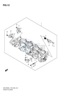 GSX-R600 (E3) drawing THROTTLE BODY (GSX-R600L1 E28)