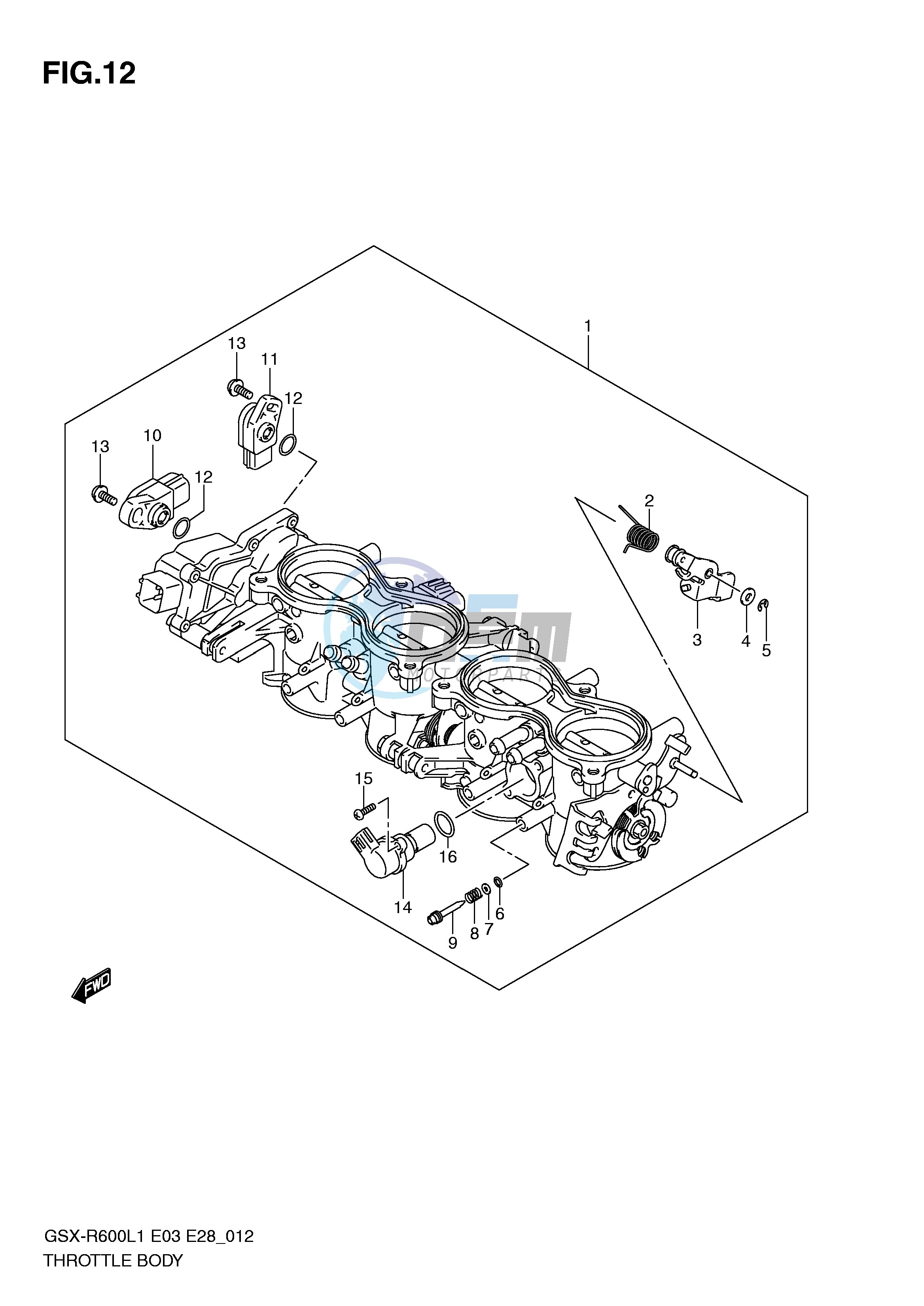 THROTTLE BODY (GSX-R600L1 E28)