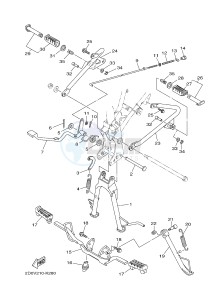 YB125 (2CS1) drawing STAND & FOOTREST