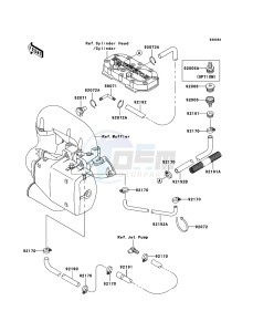 JET SKI 800 SX-R JS800-A3 FR drawing Cooling