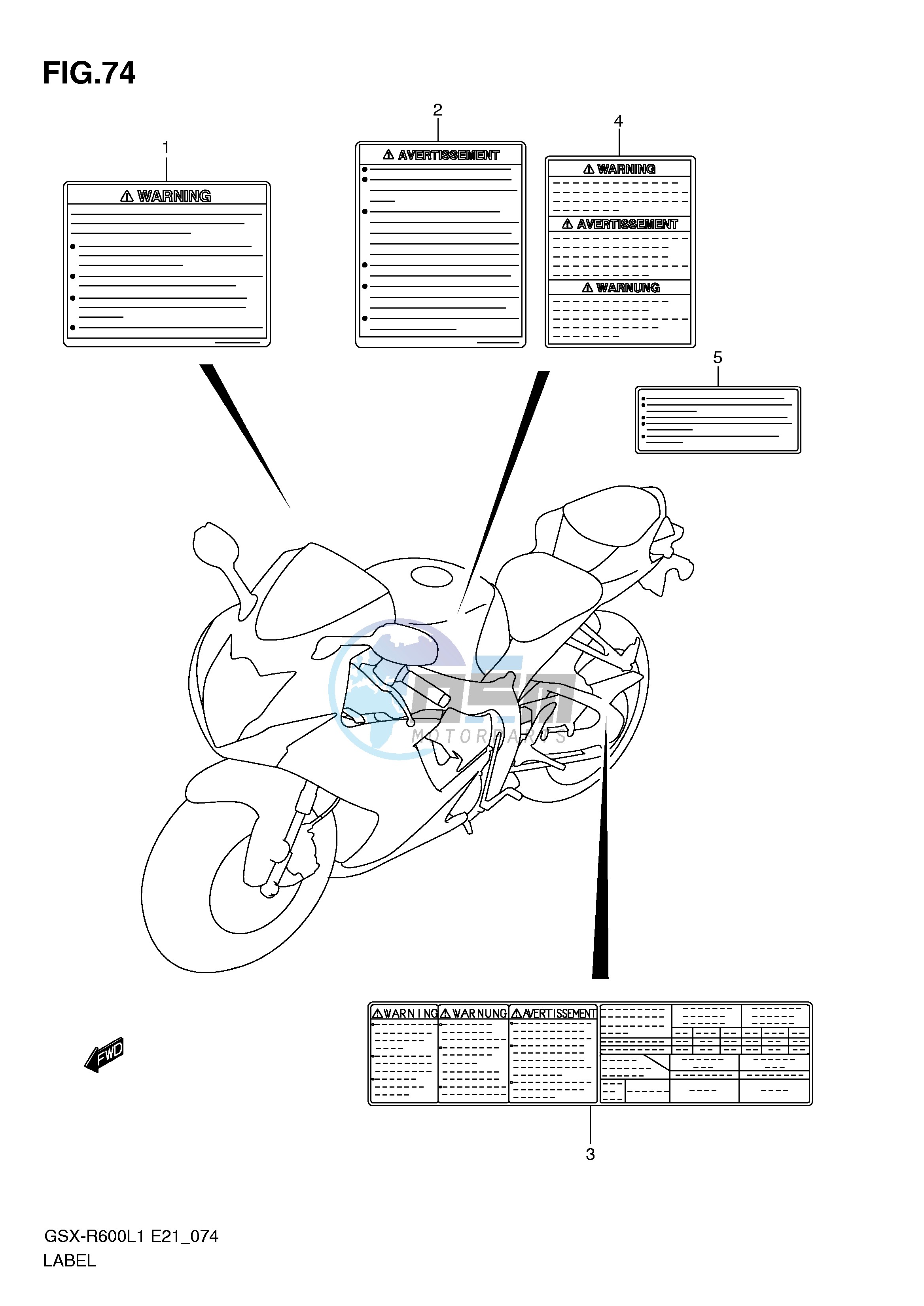 LABEL (GSX-R600UFL1 E21)