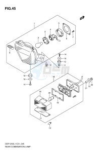 GSF1250 (E21) Bandit drawing REAR COMBINATION LAMP