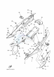 MT-07 MTN690-U (BHH5) drawing SIDE COVER