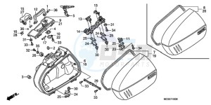 ST1300A9 UK - (E / ABS MKH MME) drawing SADDLE BAG