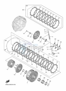 YZF600W YZF-R6 (BN6V) drawing CLUTCH