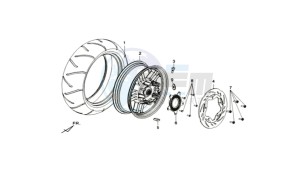 MAXSYM 400 EFI drawing REAR WHEEL / CENTRAL STAND