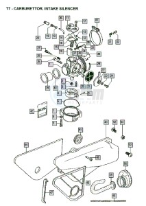 FLEXER_XL_45kmh_K8-L0 50 K8-L0 drawing Carburettor-intake silencer