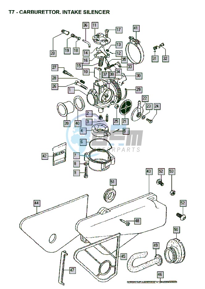 Carburettor-intake silencer