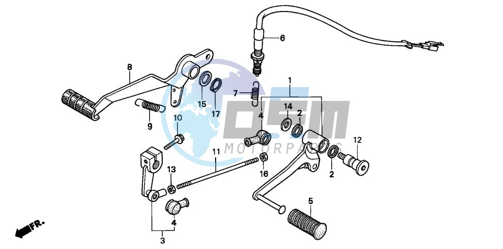 BRAKE PEDAL/ CHANGE PEDAL