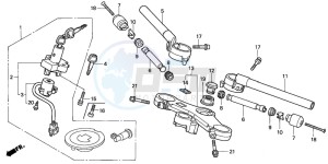 VTR1000F FIRE STORM drawing HANDLE PIPE/TOP BRIDGE (V/W/X/Y)