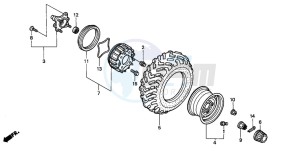 TRX450FE drawing FRONT WHEEL