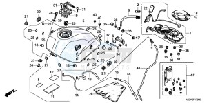 VFR800XB Crossrunner E drawing FUEL TANK/ FUEL PUMP