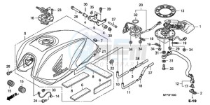 CB1300SA9 Australia - (U / ABS BCT MME TWO) drawing FUEL TANK