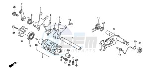 NX650 500 DOMINATOR drawing GEARSHIFT DRUM