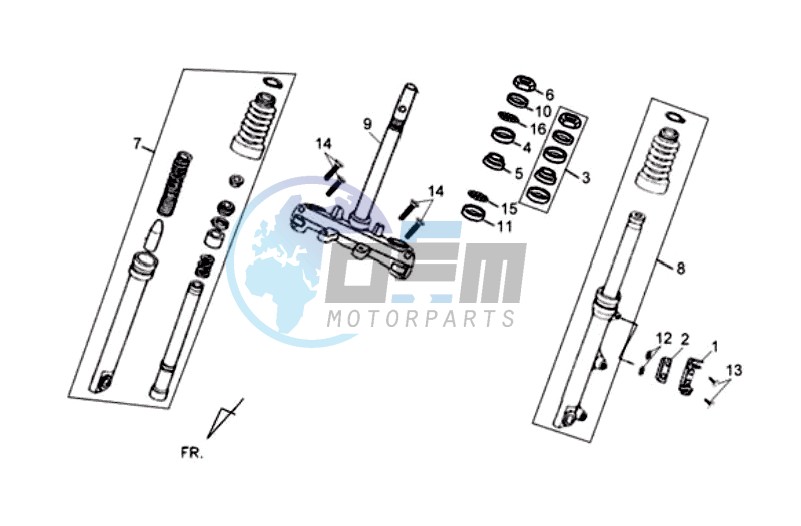 FRONT FORK/ FRONT FENDER / STEERING HEAD BEARING