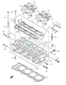 GSX1300R (E2) Hayabusa drawing CYLINDER HEAD