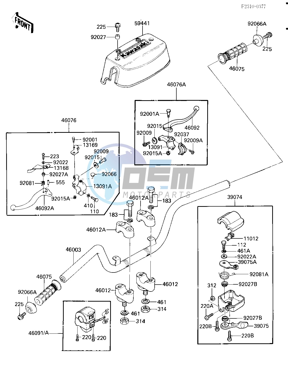 HANDLEBAR -- KLT110-A3- -