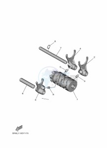 YZ65 (BR8M) drawing SHIFT CAM & FORK