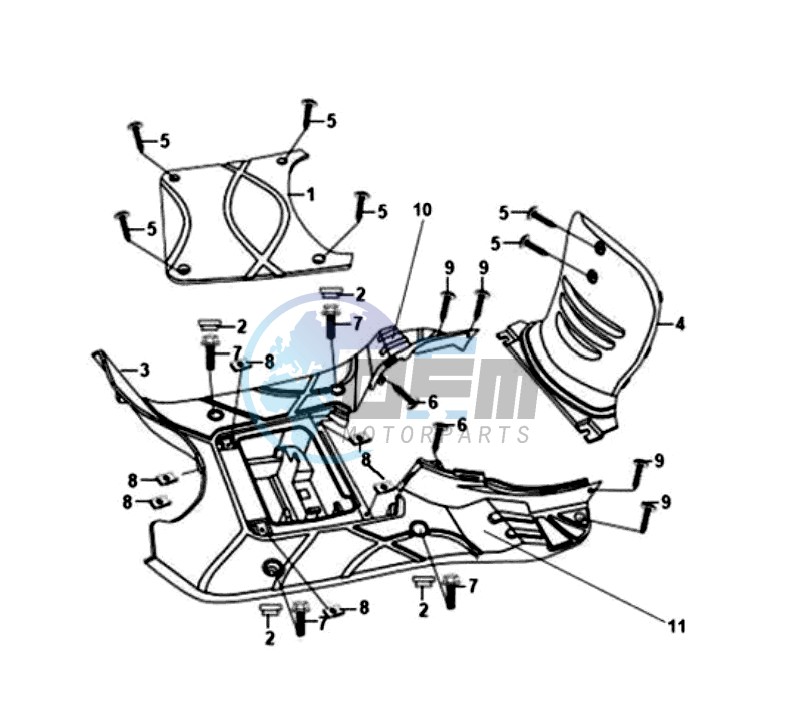 FOOTREST / FRAME COWLING