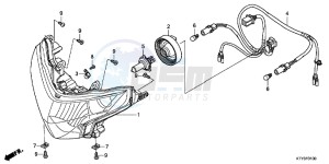 CBR125RTC drawing HEADLIGHT