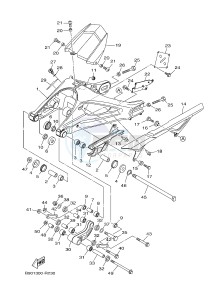 MTM850 MTM-850 XSR900 (B90A) drawing REAR ARM