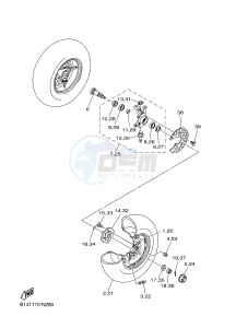 YFM350A YFM35GTXH GRIZZLY 350 2WD (B149) drawing FRONT WHEEL