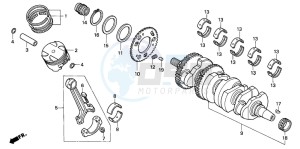 CBR1100XX SUPER BLACKBIRD drawing CRANKSHAFT/PISTON