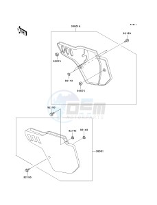 KX 500 E (E15-E16) drawing SIDE COVERS